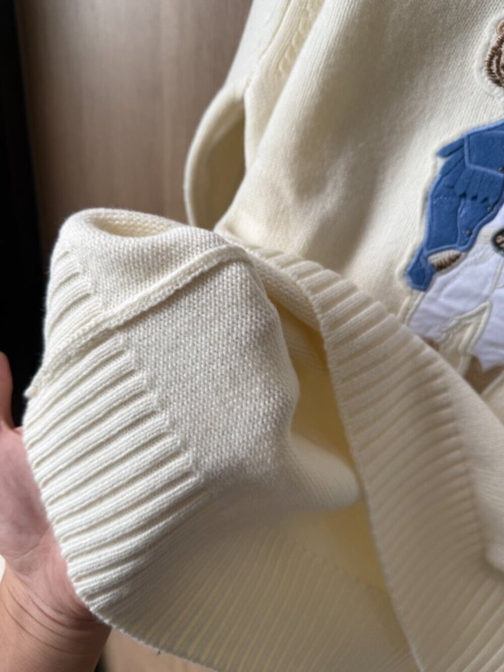🧸 Ralph Lauren Bear Sweater Cream White - Picture 4 of 6